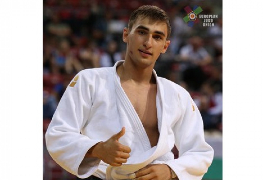 阿塞拜疆柔道选手在欧洲杯赛赢得奖牌