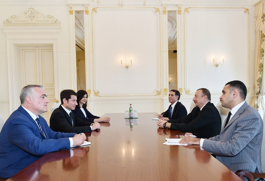 伊利哈姆·阿利耶夫总统接见法国戛纳市市长