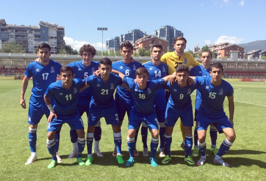 مواجهة فريق أذربيجاني لكرة القدم تحت 19 عاما مع أقرانهم المقدونية