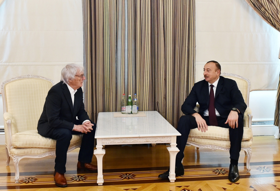 Präsident Ilham Aliyev empfängt Präsident von 