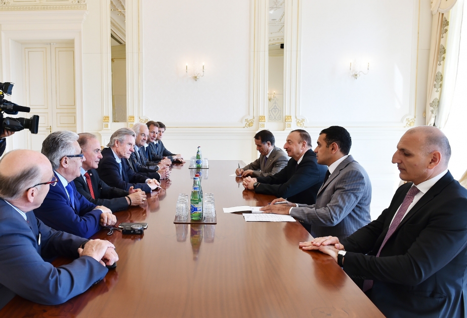 President Ilham Aliyev received delegation led by President of Association of Friends of Azerbaijan VIDEO