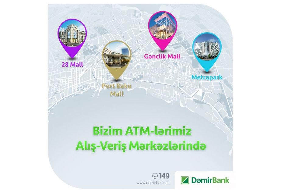 “DəmirBank” bankomatlarının sayını artırıb