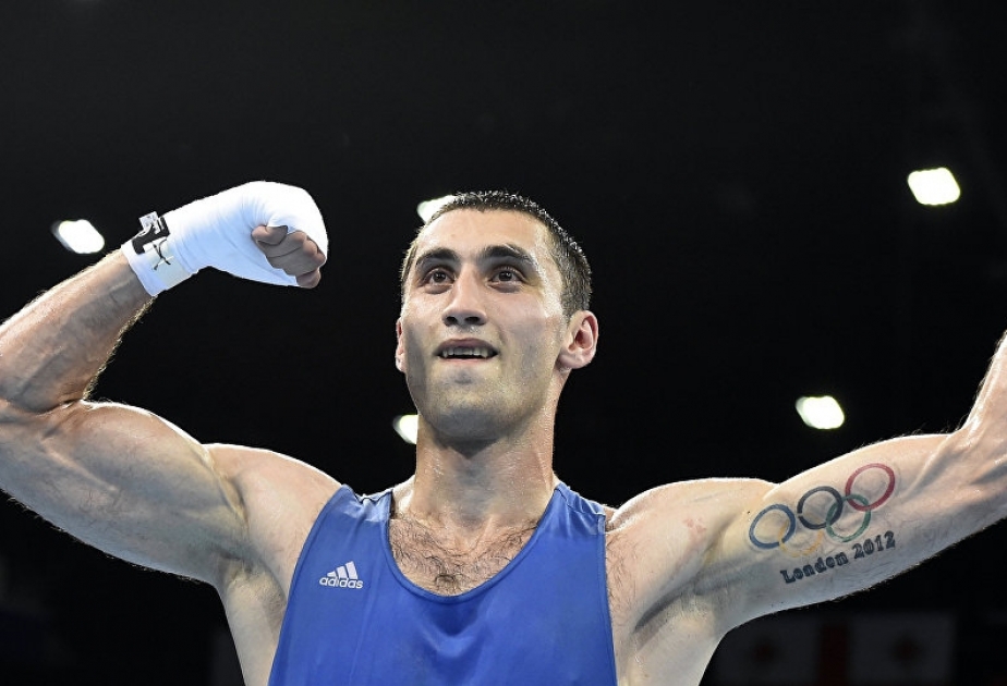 阿塞拜疆的拳击选手泰穆尔•马梅多夫在奥运会首场比赛获胜