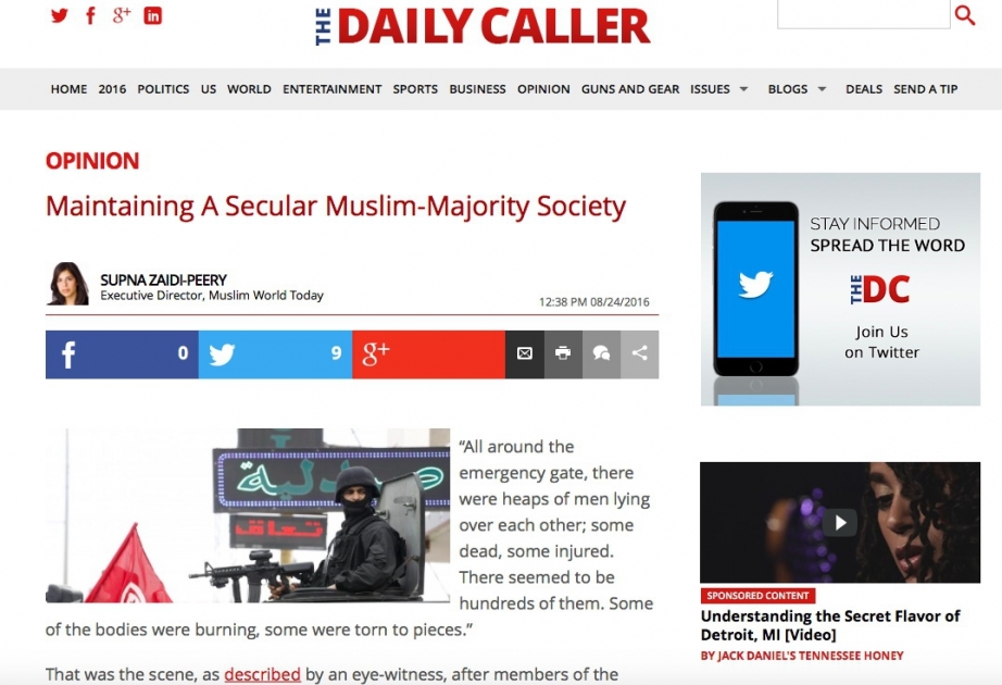 The Daıly Caller: Поддержание светского общества в странах с мусульманским большинством