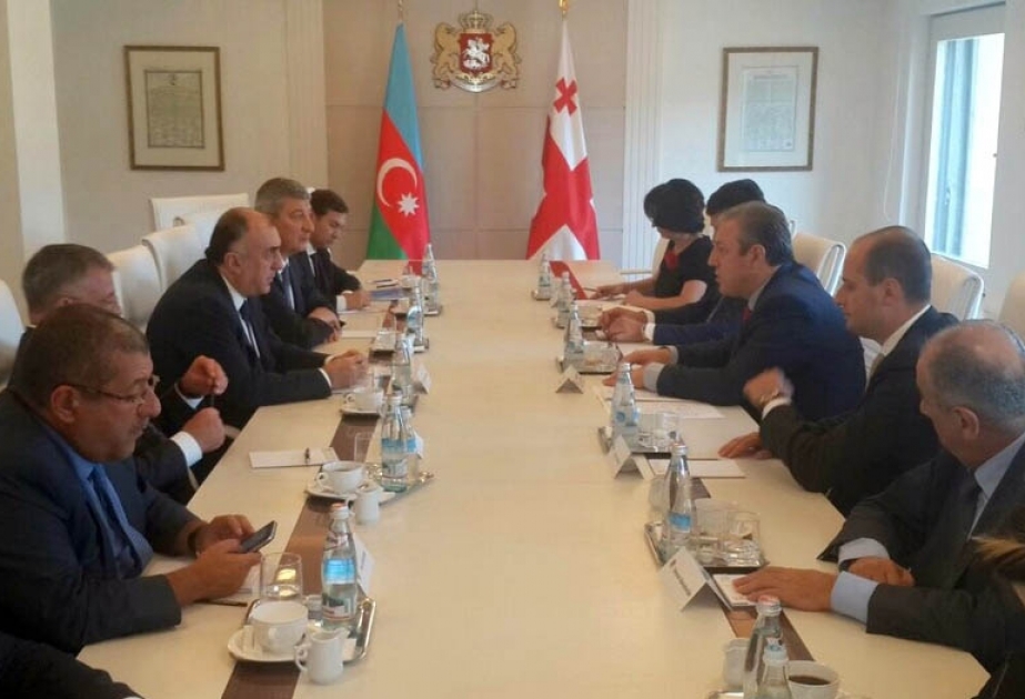 Außenminister Elmar Mammadyarov trifft sich mit Georgiens Premierminister