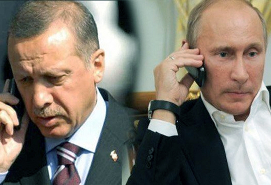 Rusiya və Türkiyə prezidentləri telefon danışığı zamanı Suriya problemini müzakirə ediblər