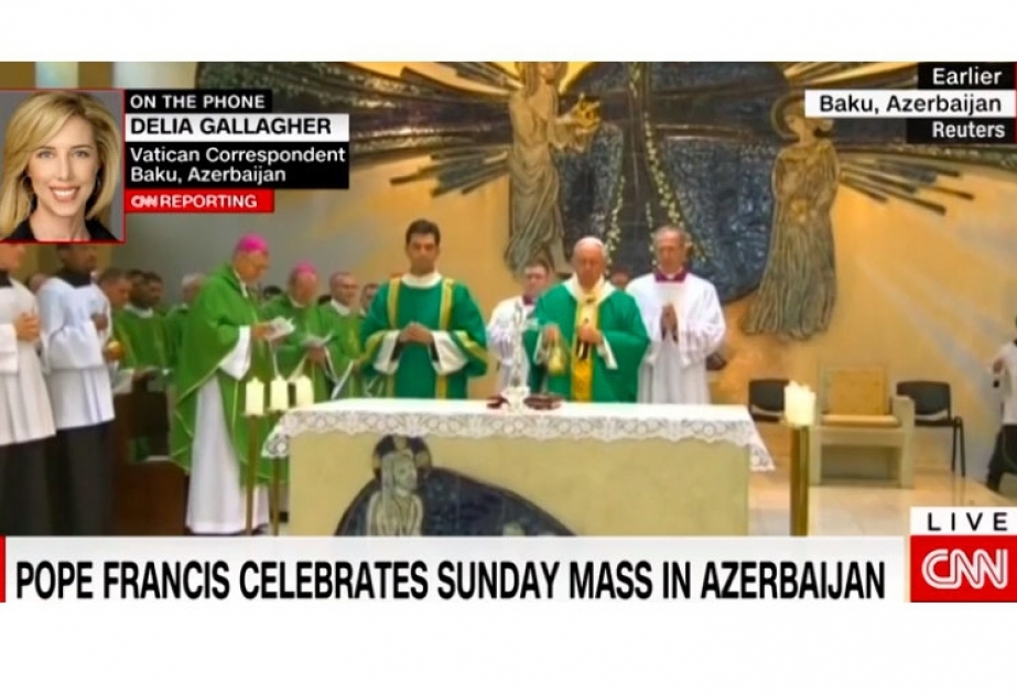 CNN показала сюжет о визите Папы Римского в Азербайджан ВИДЕО