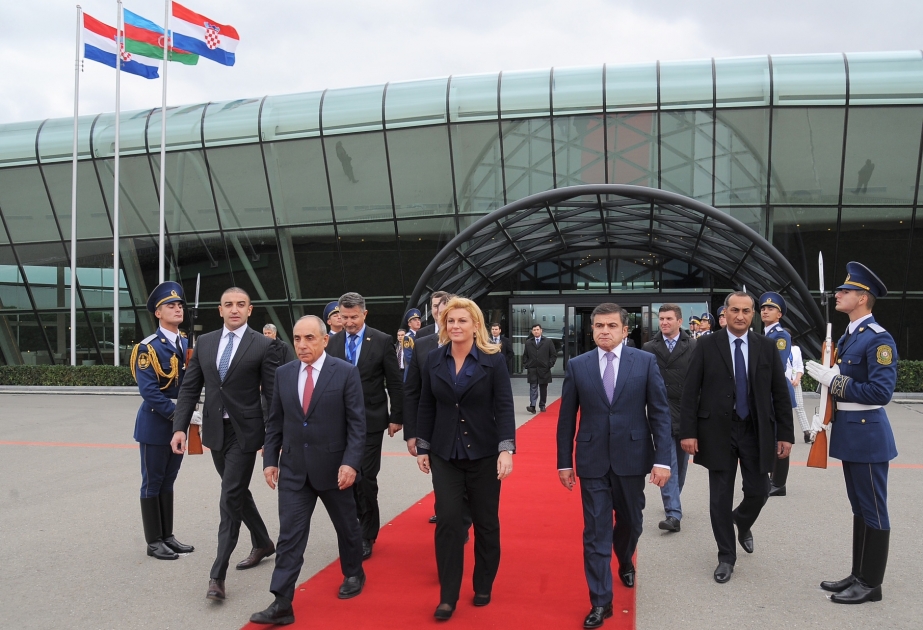 Croatian President Kolinda Grabar-Kitarovic completes Azerbaijan visit