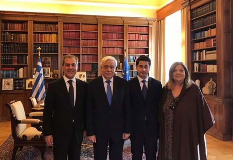 Le président grec a reçu les membres du Centre international Nizami Gandjavi
