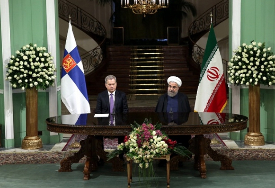 Prezident Həsən Ruhani: “İran ilə Finlandiyanın dəmir yolları Bakı və Moskva vasitəsilə birləşəcək”
