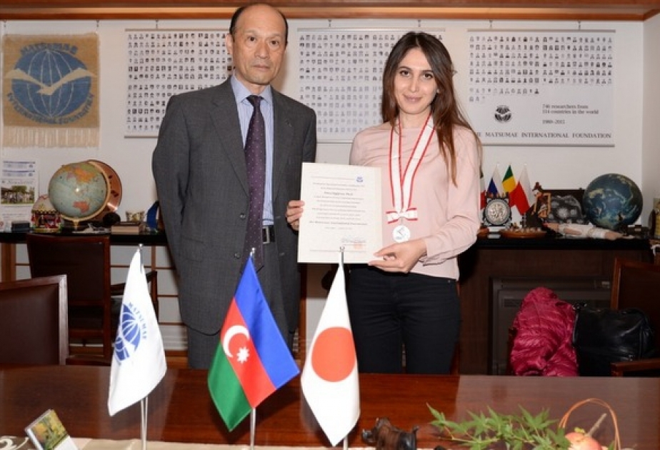 Azərbaycan alimi Yaponiyanın Matsumae Beynəlxalq Fondunun xüsusi diplom və medalına layiq görülüb