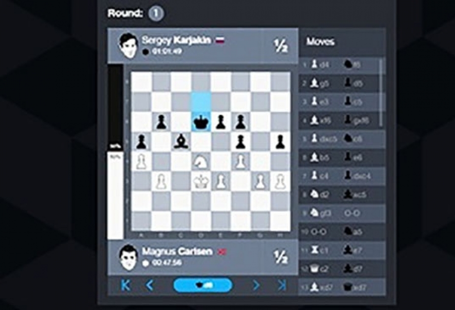Карлсен и Карякин разошлись миром в первой партии матча на звание чемпиона мира
