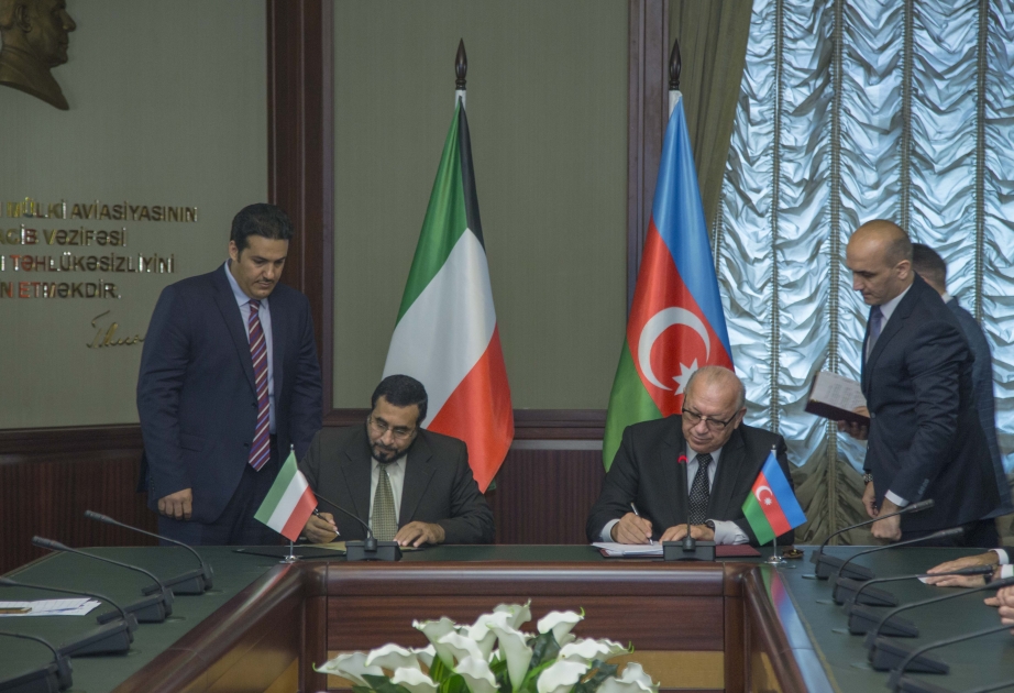阿塞拜疆与科威特签署关于航空的政府间协议