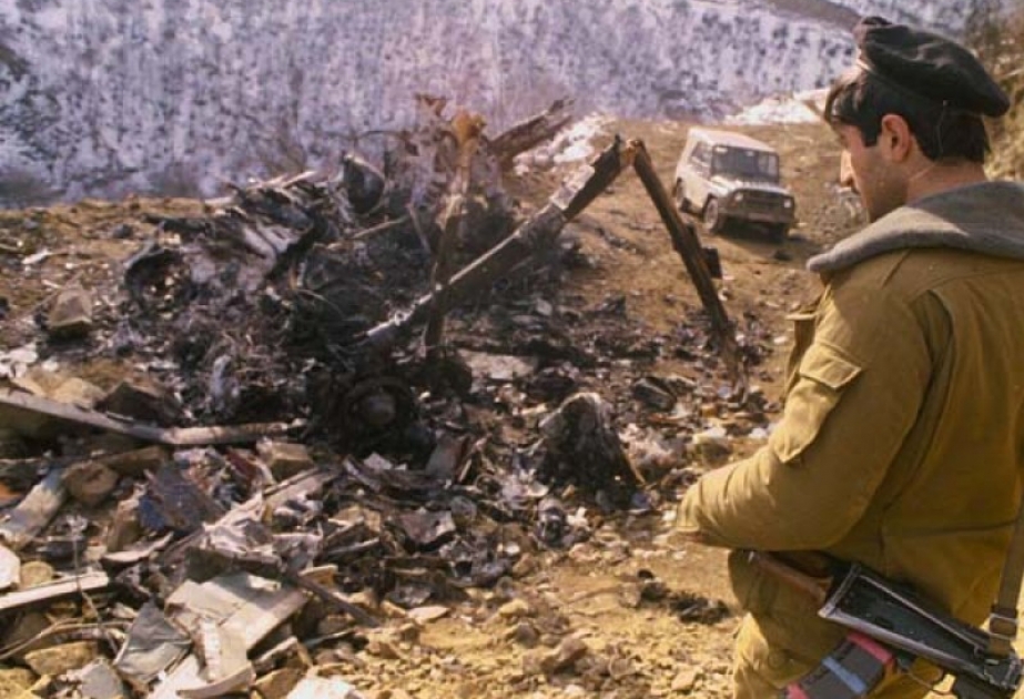مرور 25 عاما على المأساة في سماء قراكند باسقاط الاحتلال الارميني مروحية حكومية سوفيتية