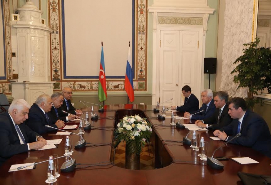 Председатель Милли Меджлиса Азербайджана встретился со спикером Государственной Думы России
