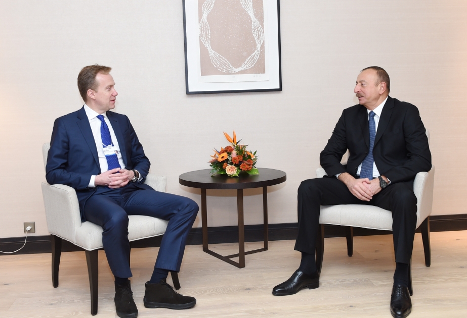Президент Азербайджана Ильхам Алиев встретился в Давосе с министром иностранных дел Норвегии [ОБНОВЛЕНО] ВИДЕО