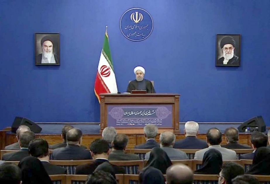 İran Prezidenti nüvə anlaşmasının ildönümünə həsr olunmuş mətbuat konfransı keçirir