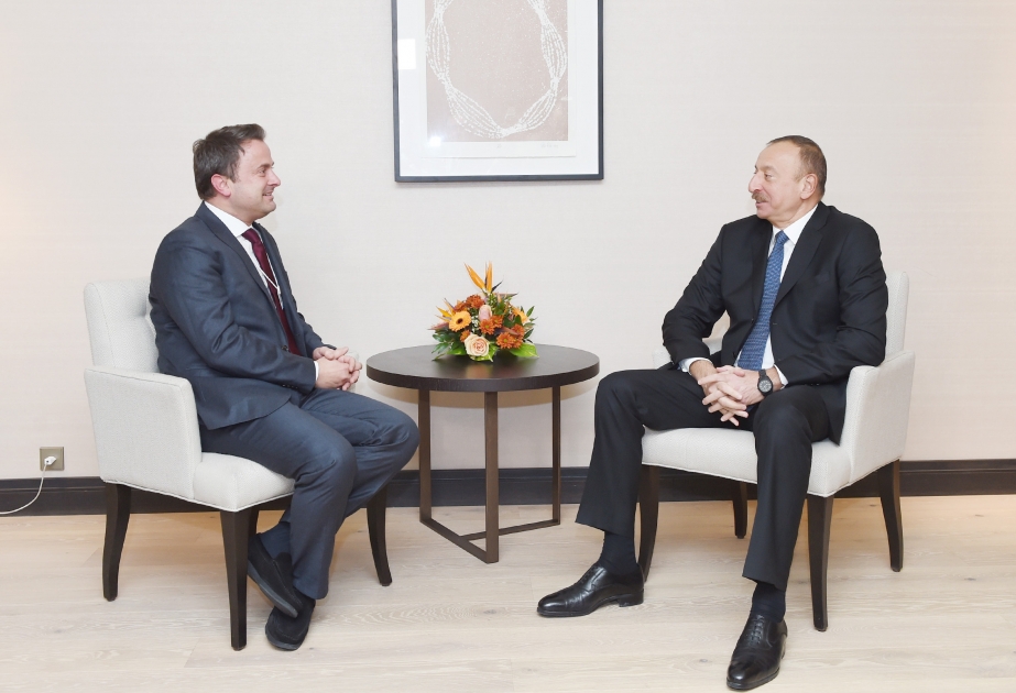 President Ilham Aliyev met with Prime Minister, Minister of State of Luxembourg Xavier Bettel VIDEO