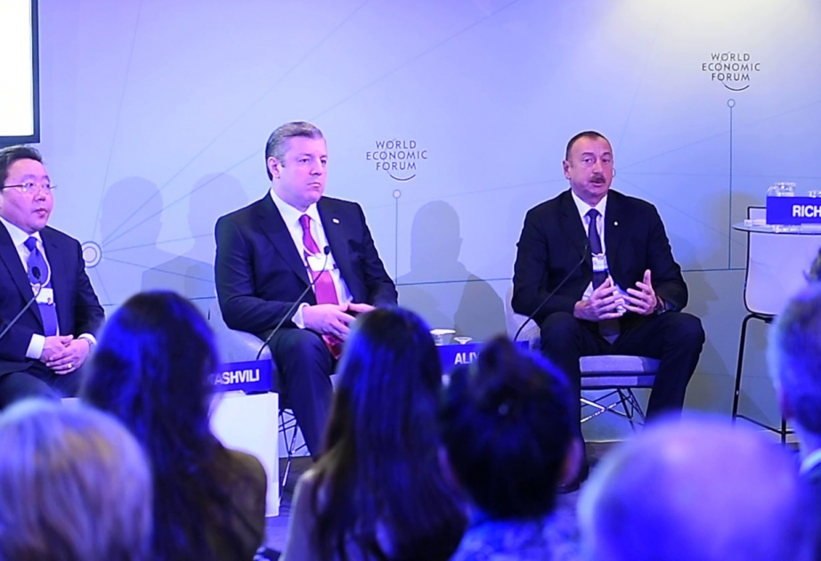 Президент Азербайджана Ильхам Алиев принял участие в интерактивном заседании «Эффективность Шелкового пути» Всемирного экономического форума в Давосе [ОБНОВЛЕНО] ВИДЕО
