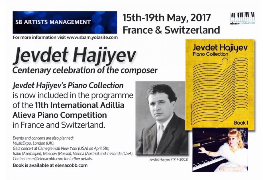 Les œuvres du compositeur Djovdat Hadjiyev dans le programme d’un concours de piano