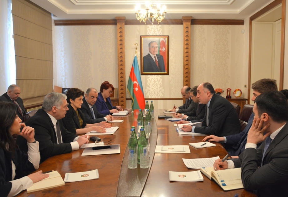 Außenminister Elmar Mammadyarov trifft sich mit Georgiens Justizminister