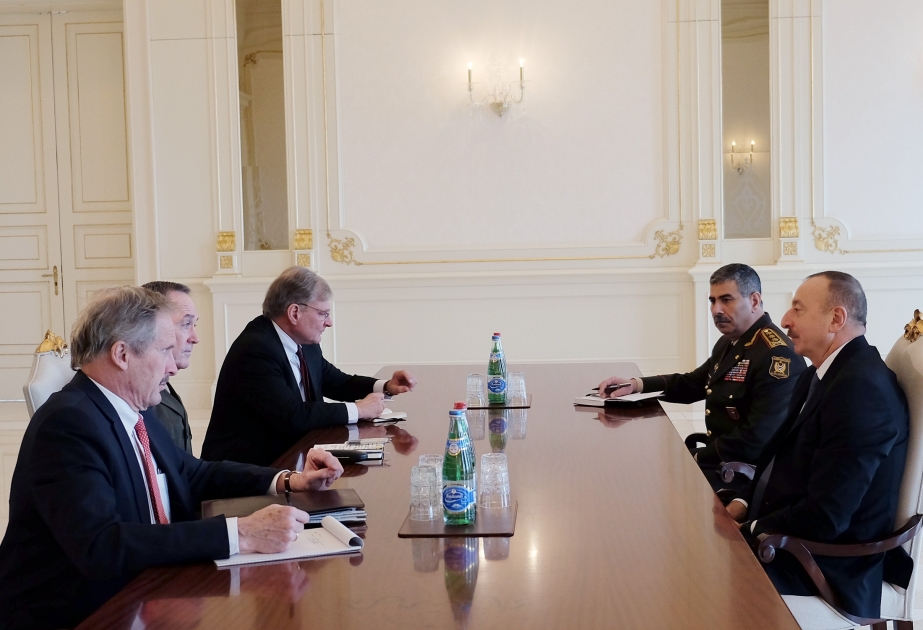 伊利哈姆·阿利耶夫总统接见美军参谋长联席会议主席率领的代表团