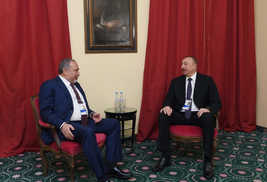 Rencontre du président Ilham Aliyev avec le ministre israélien Avigdor Lieberman VIDEO