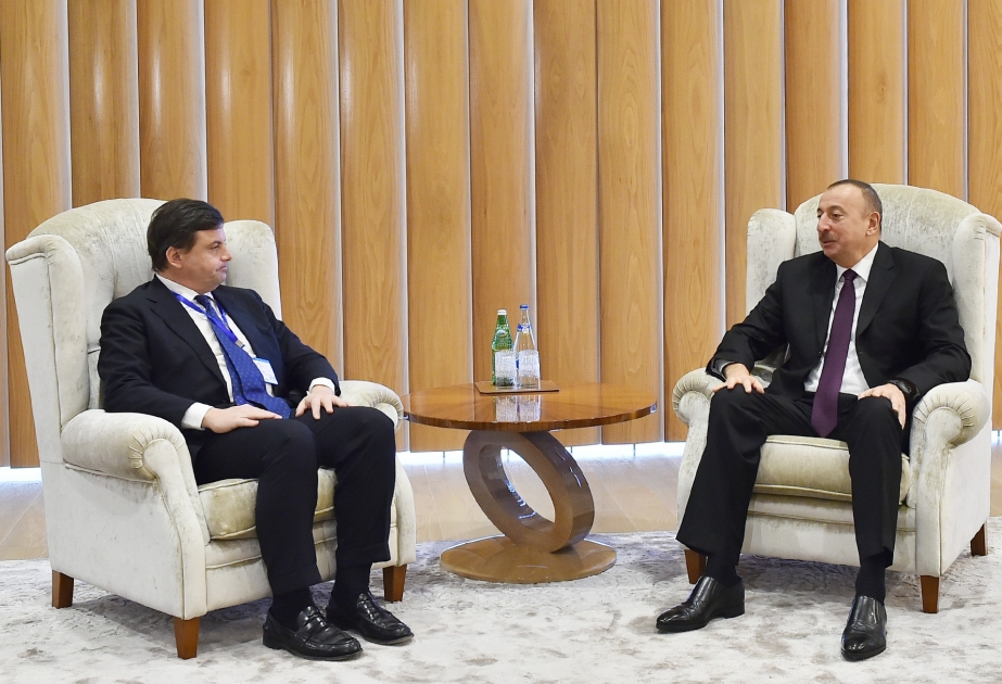 President Ilham Aliyev met with Italian economic development minister VIDEO
