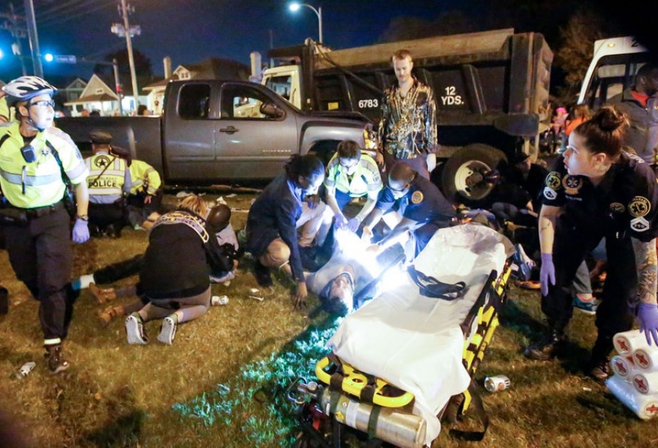 Dozens injured as car runs into New Orleans crowd
