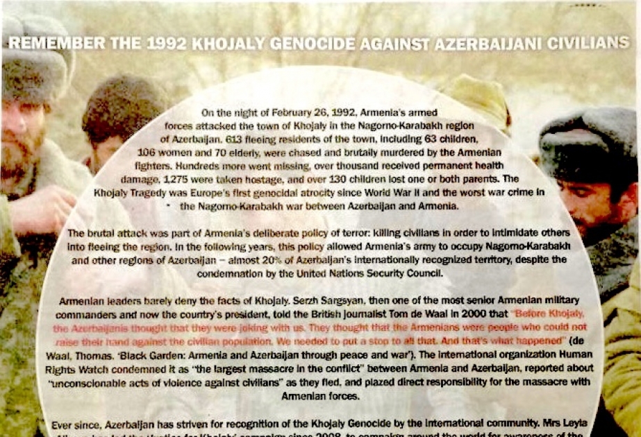 The San Francisco Examiner: «Помним Ходжалинский геноцид против мирного азербайджанского населения, произошедший в 1992 году»