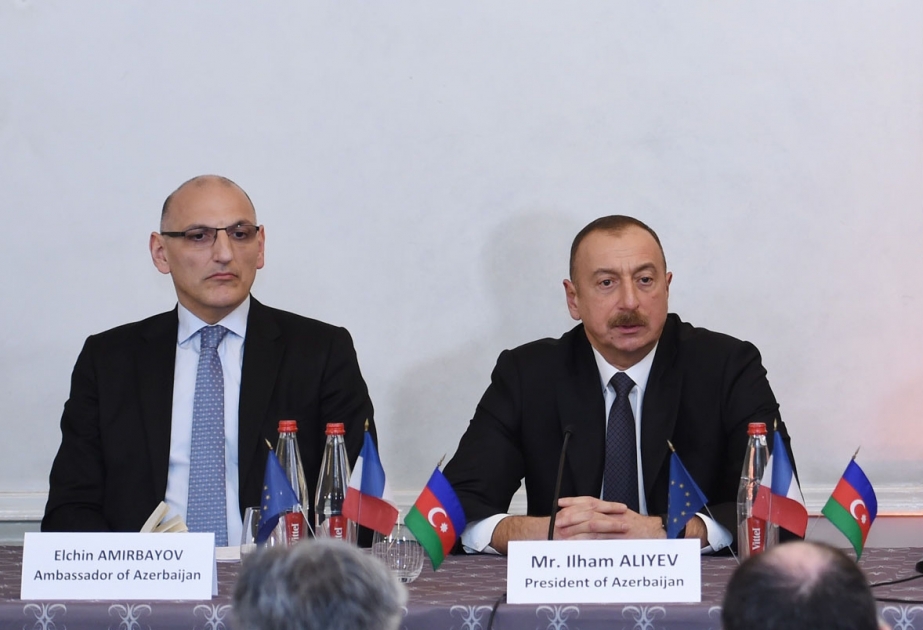 伊利哈姆·阿利耶夫总统: 欧洲及法国的某些公司在阿塞拜疆被占领土上运营是不可接受的