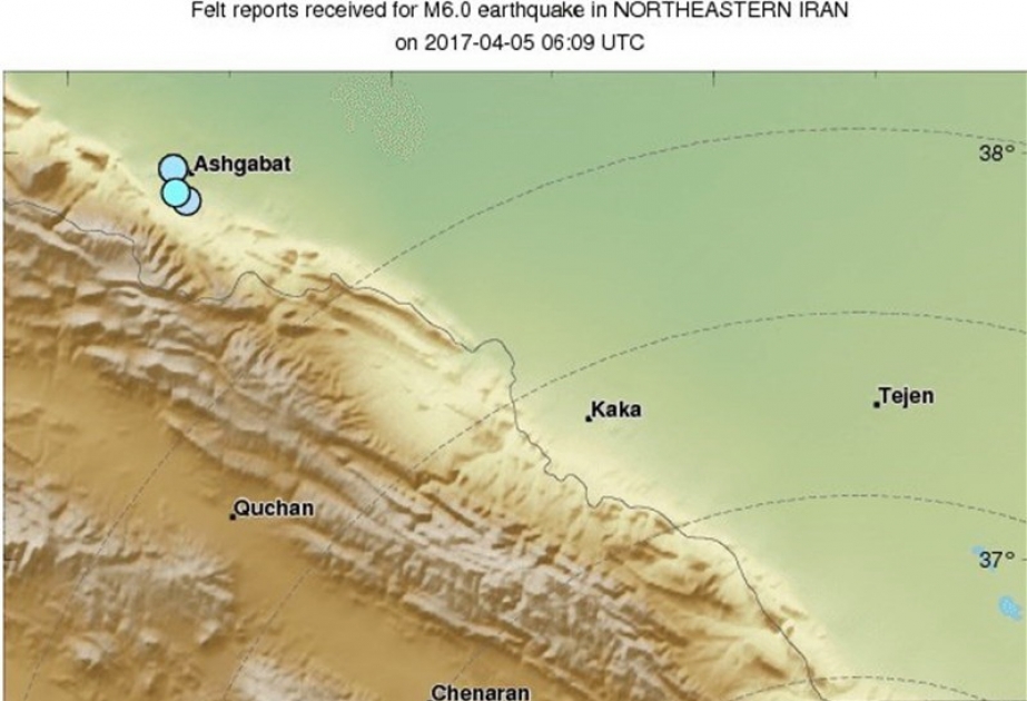 Strong earthquake hits Iran's northeastern province