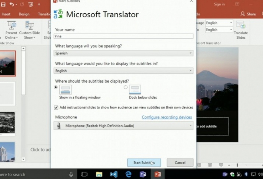“Microsoft” şirkəti “PowerPoint Translator” proqramını təqdim edib