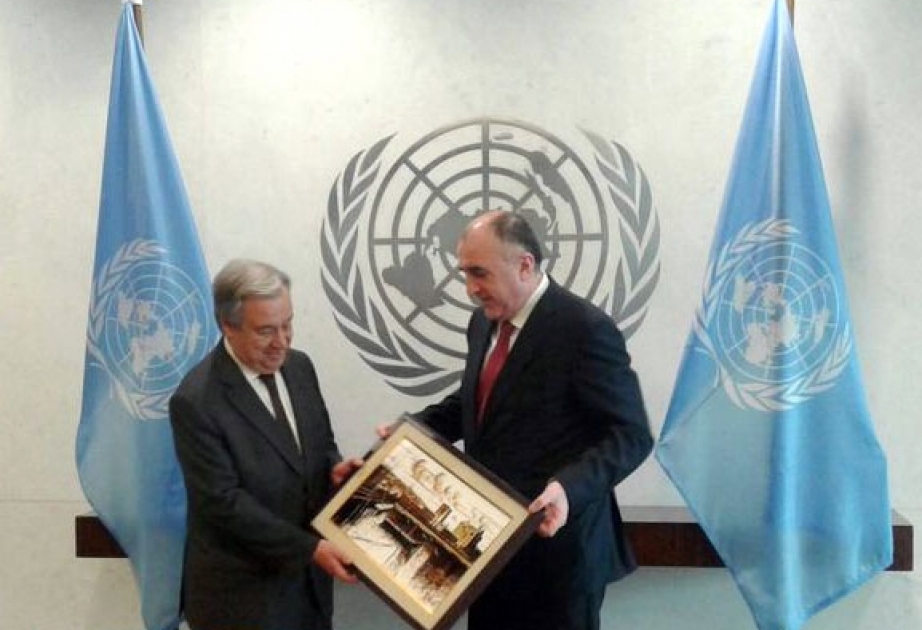 Azerbaijani FM meets with UN Secretary-General in New York