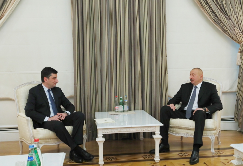 الرئيس الهام علييف يلتقي الوفد تحت قيادة وزير الاقتصاد والتنمية المستدامة الجورجي