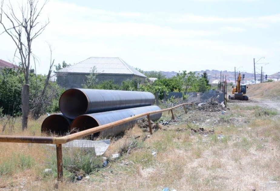 Abşeron rayonunun bir sıra yaşayış massivlərində yağış-kanalizasiya sistemi quraşdırılıb VİDEO