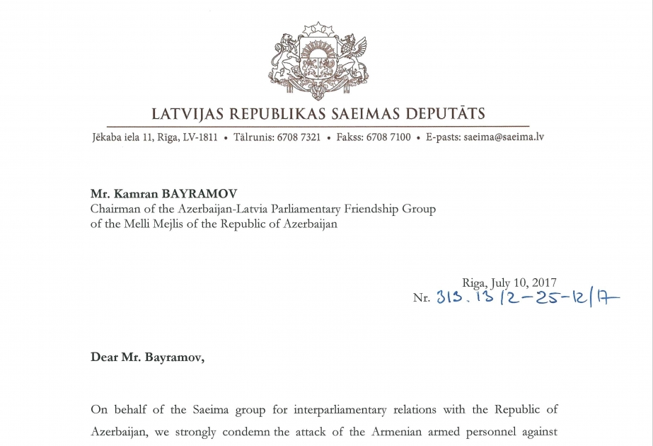 Litauischer Sejm kondoliert dem aserbaidschanischen Volk