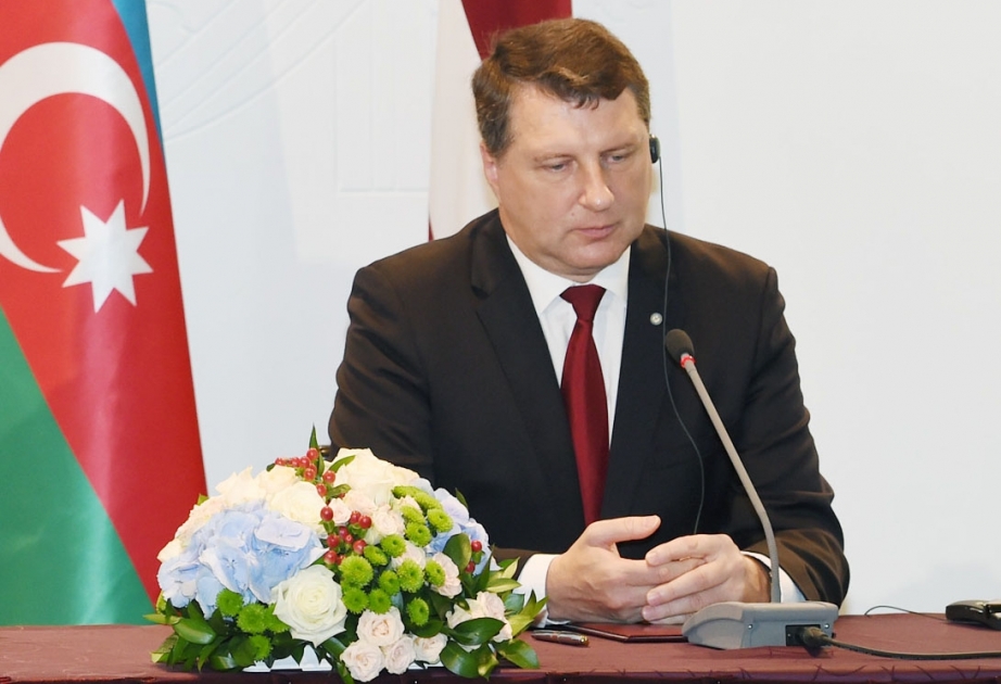 Präsident Raimonds Vējonis: Lettland unterstützt territoriale Integrität Aserbaidschans