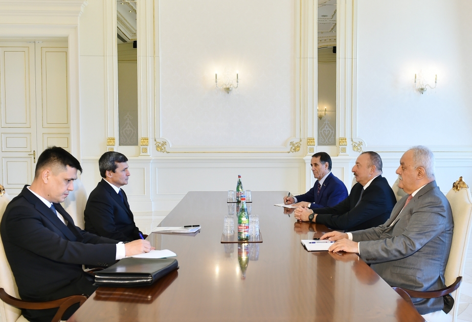 الرئيس الهام علييف يلتقي نائب رئيس مجلس وزراء تركمنستان
