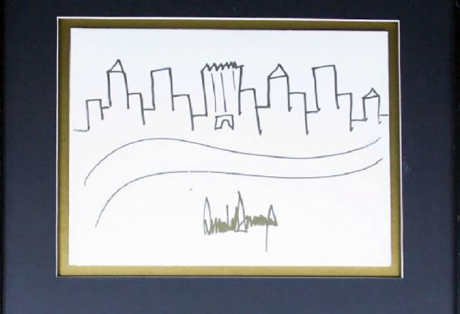 Trumps Zeichnung der New Yorker Skyline wird versteigert