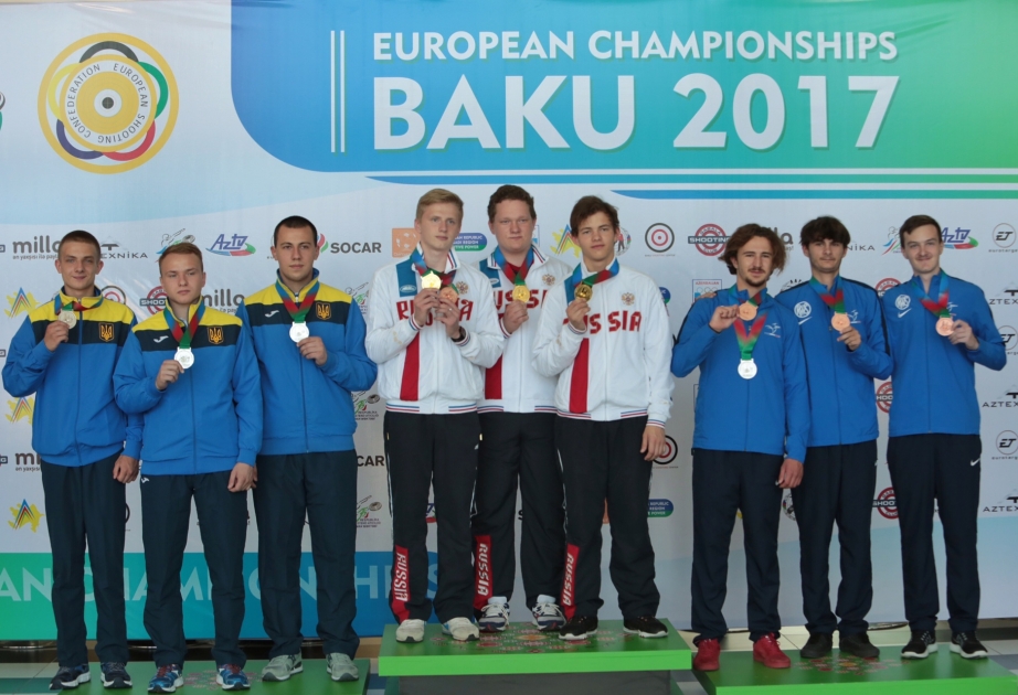 Золотую медаль соревнований по стрельбе из пистолета на 25 метров среди юниоров выиграла сборная России ВИДЕО