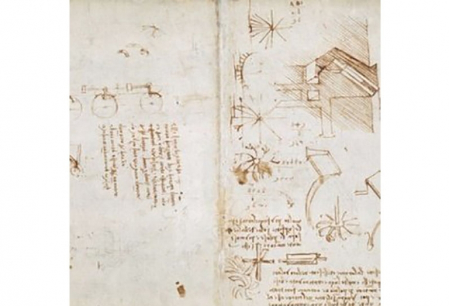 Britaniya kitabxanası Leonardo da Vinçinin bloknotunu rəqəmsal formata çevririb