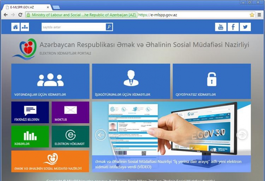 Электронными услугами регистрации трудовых договоров Минтруда Азербайджана воспользовались свыше 9 миллионов раз