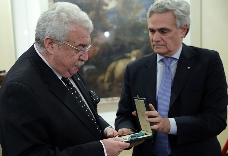 Order of Merit of Italy presented to Mikhail Gusman