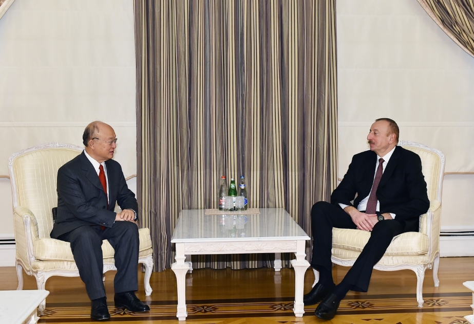 Staatspräsident Ilham Aliyev empfängt IAEA-Generaldirektor VIDEO