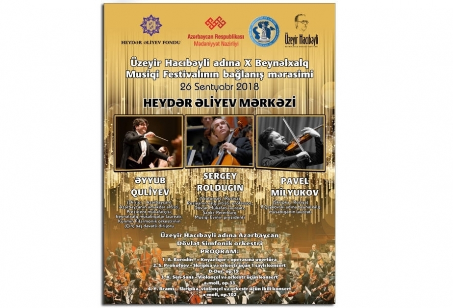 Abschlusszeremonie des Internationalen Uzeyir Hajibeyli Festivals in Heydar Aliyev Center