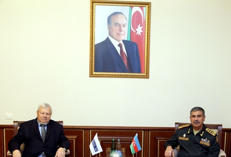 Azerbaijan`s defense minister meets with Personal Representative of OSCE Chairperson-in-Office