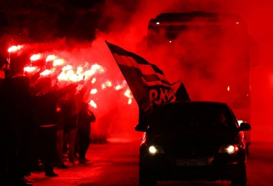 Spektakulärer Feuer-Empfang für Fußballer von Zenit St. Petersburg