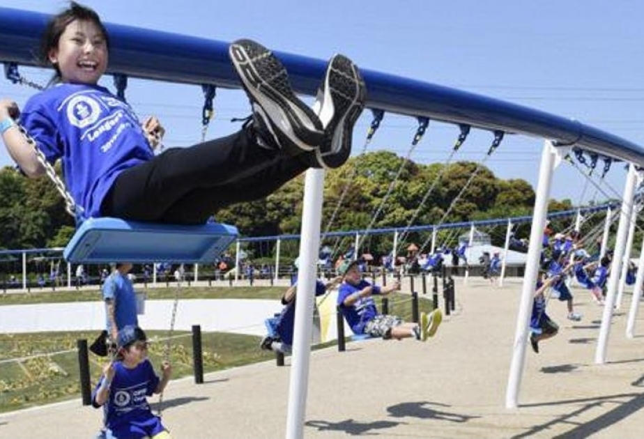 Swing set in Japan recognized as world's longest