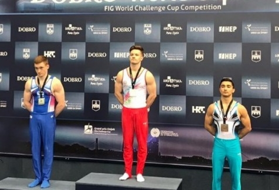 Gimnastlarımız Xorvatiyada iki medal qazanıblar